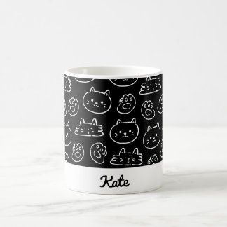 Personalisierte niedliche Katze Kaffeetasse