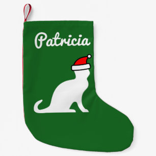 Personalisierte niedliche Katze mit der Kleiner Weihnachtsstrumpf