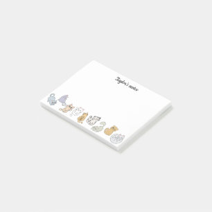 Personalisierte Niedliche Katzen Posthinweise für Post-it Klebezettel