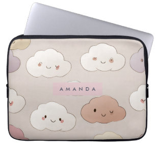 Personalisierte Niedliche Kawaii Pastel Lächeln Wo Laptopschutzhülle