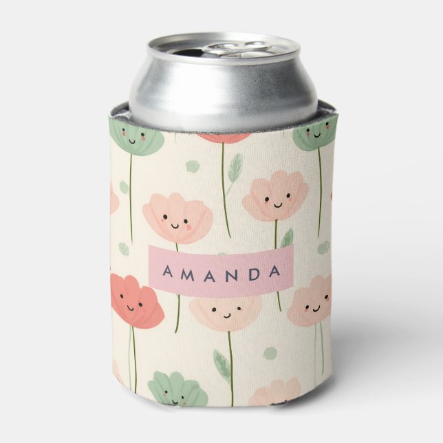 Personalisierte Niedliche Kawaii Pastel Lächelnde  Dosenkühler (Kanne Vorderseite)