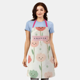 Personalisierte Niedliche Kawaii Pastel Lächelnde  Schürze