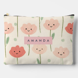 Personalisierte Niedliche Kawaii Pastel Lächelnde  Zubehörtasche