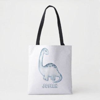 Personalisierte Niedliche Kinder Blue Dinosaurier Tasche