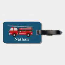 Personalisierte Niedliche Kinder Red Firecar Gepäc