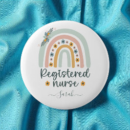 Personalisierte Niedliche Krankenschwester mit Nam Button