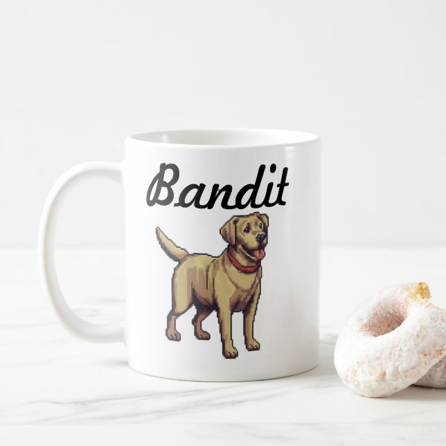 Personalisierte Niedliche Labrador Retriever Kaffe Kaffeetasse (Mit Donut)