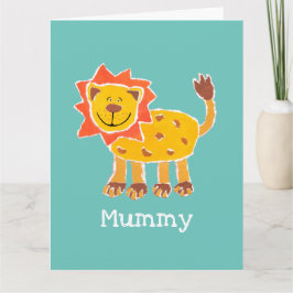 Personalisierte Niedliche Löwentageskarte Karte