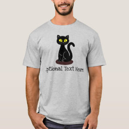 Personalisierte Niedliche oder sonnige Schwarzkatz T-Shirt