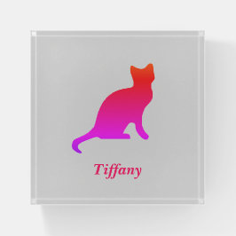 Personalisierte niedliche Omerkatze Briefbeschwerer