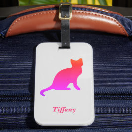 Personalisierte niedliche Omerkatze Gepäckanhänger
