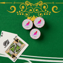 Personalisierte niedliche Omerkatze Pokerchips