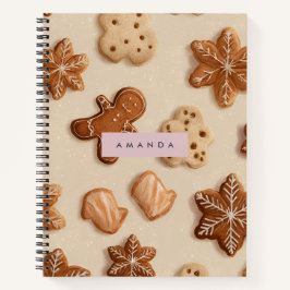 Personalisierte Niedliche Pastel Gingerbrot Cookie Notizbuch
