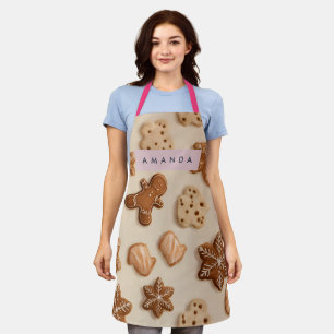 Personalisierte Niedliche Pastel Gingerbrot Cookie Schürze