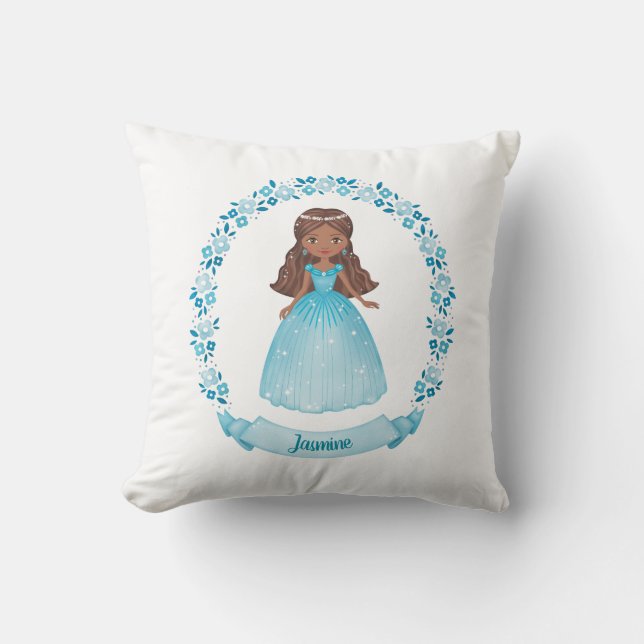 Personalisierte Niedliche Prinzessin Kissen (Vorderseite)