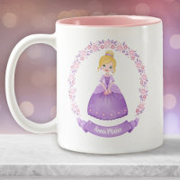 Personalisierte Niedliche Rosa Lila Prinzessin