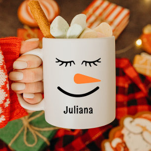 Personalisierte Niedliche Snowman Hot Cocoa Tasse 