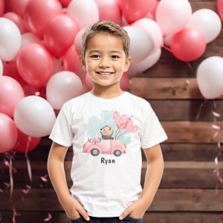 Personalisierte Niedliche Teddy Hearts Kinder Vale T-Shirt