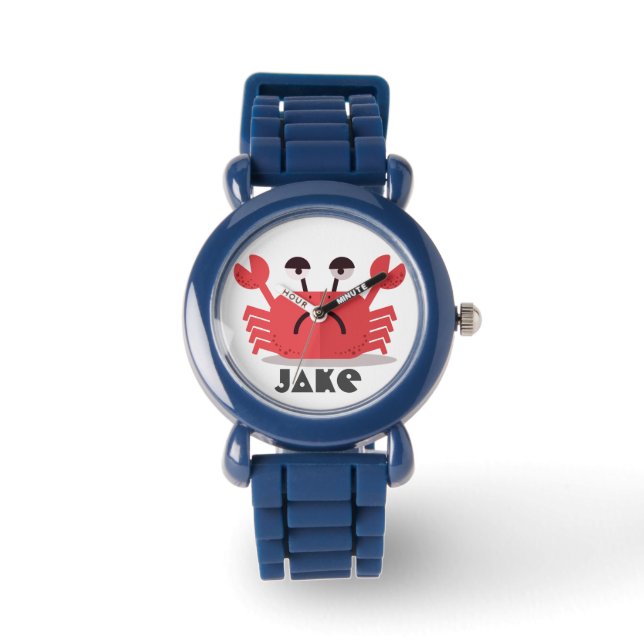 Personalisierte Niedliche und einfache Crabby-Krab Armbanduhr (Vorderseite)
