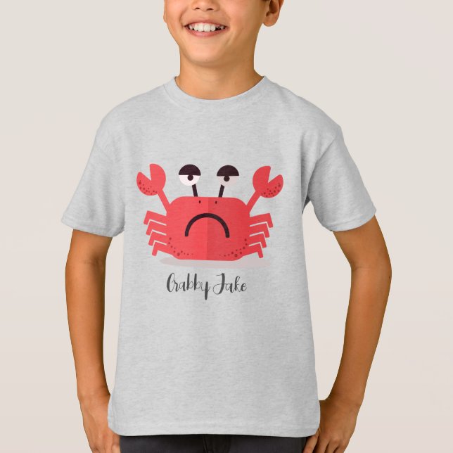 Personalisierte Niedliche und einfache Crabby-Krab T-Shirt (Vorderseite)