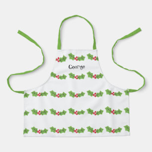 Personalisierte Niedliche Weihnachten & Berries Schürze