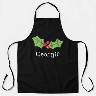 Personalisierte Niedliche Weihnachten & Berries Schürze