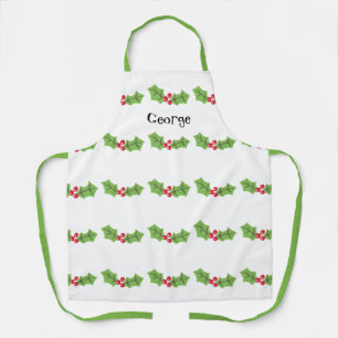 Personalisierte Niedliche Weihnachten & Berries Schürze