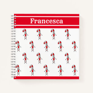 Personalisierte Niedliche Weihnachtscreme Candy Notizbuch