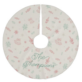 Personalisierte Niedliche Weihnachtselemente Polyester Weihnachtsbaumdecke