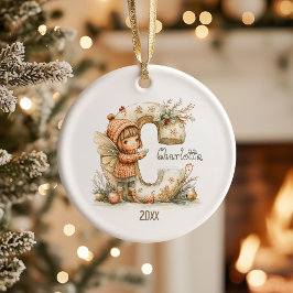 Personalisierte Niedliche Weihnachtsfeier Keramik Ornament