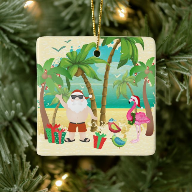 Personalisierte Niedliche Weihnachtsgeburten Keramikornament (Baum)
