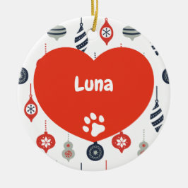 Personalisierte Niedliche Weihnachtskatzenverzieru Keramik Ornament
