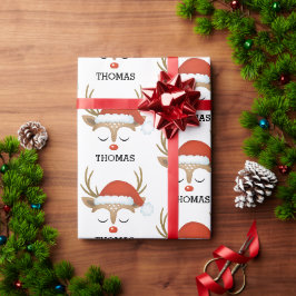 Personalisierte Niedliche Weihnachtsmeisterschaft Geschenkpapier