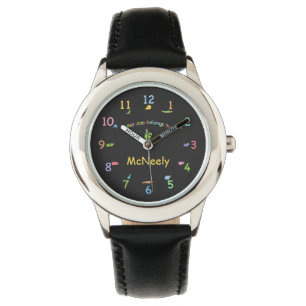 Personalisierte niedliche Zoo-Tiere Armbanduhr