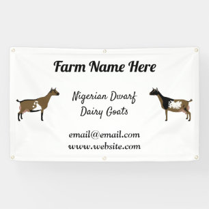 Personalisierte Nigerianische Zwerg-Milchziegensho Banner