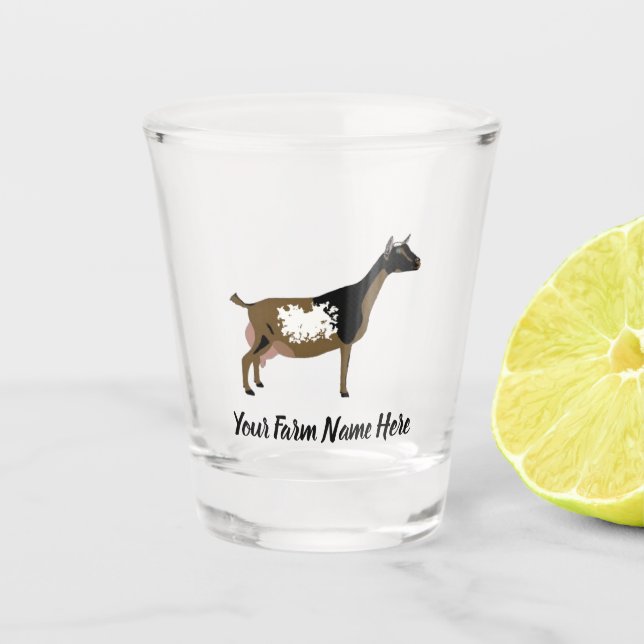 Personalisierte nigerianische Zwerg Schnapsglas (Vorderseite)
