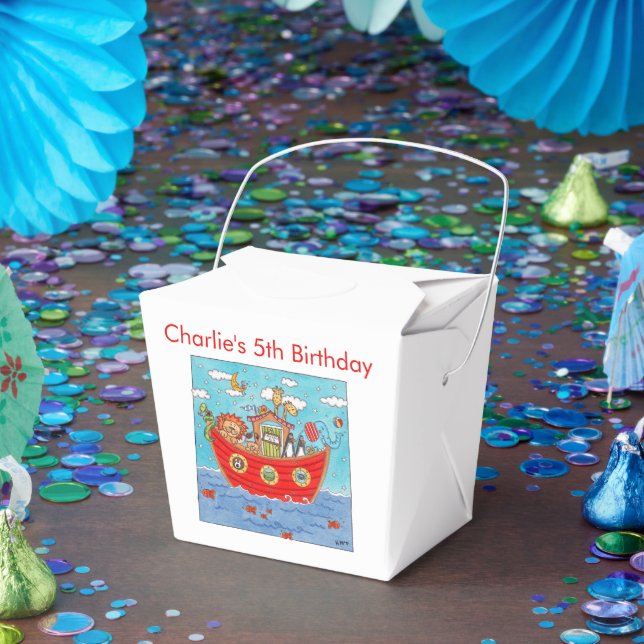 Personalisierte Noah-Arche Geschenkschachtel (Party)