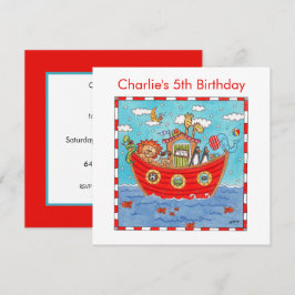 Personalisierte Noah's Ark Birthday Einladung