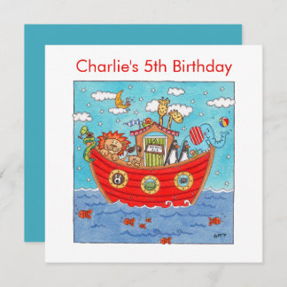 Personalisierte Noah's Ark Birthday Einladung