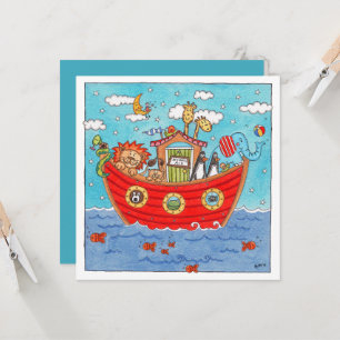 Personalisierte Noah's Ark Birthday Einladung