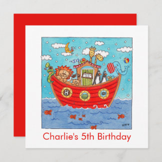 Personalisierte Noah's Ark Birthday Einladung