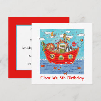 Personalisierte Noah's Ark Birthday Einladung