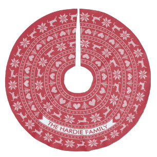 Personalisierte nordische Auswahl der Polyester Weihnachtsbaumdecke