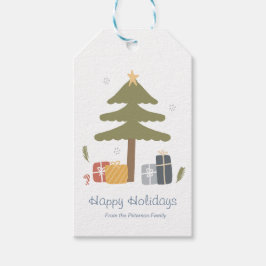 Personalisierte Nordische Weihnachtskarte Geschenkanhänger