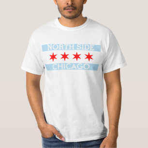 Personalisierte Nordseiten-Chicago-Flagge T-Shirt