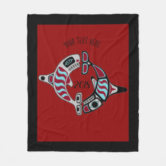 Personalisierte Nordwestküsteorca-Decke Fleecedecke