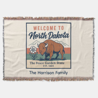 Personalisierte North-Dakota-Decke Decke