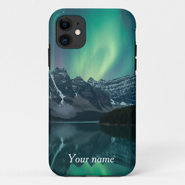 Personalisierte Northern Lights Case - Name hinzuf (Rückseite)