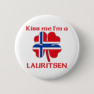 Personalisierte norwegische küssen mich, den ich button