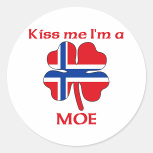 Personalisierte norwegische küssen mich, den ich runder aufkleber